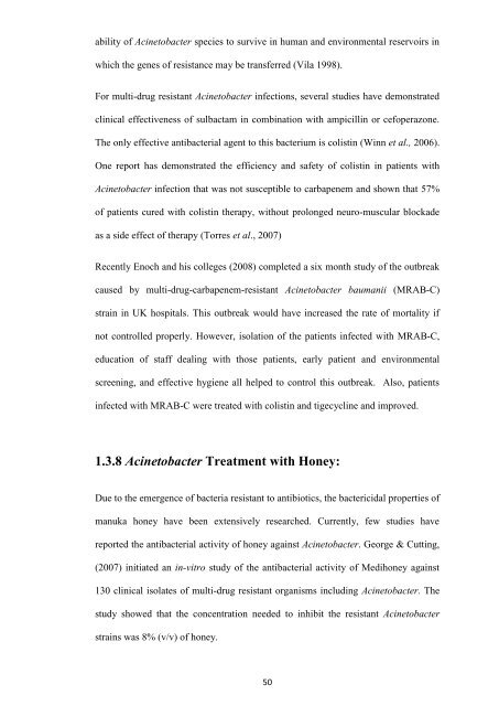 project honey as antimicrobial agent final full.pdf - University of ...