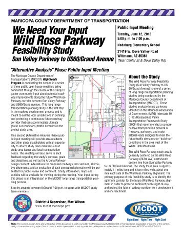 Wild Rose Parkway Feasibility Study - Maricopa County Department ...
