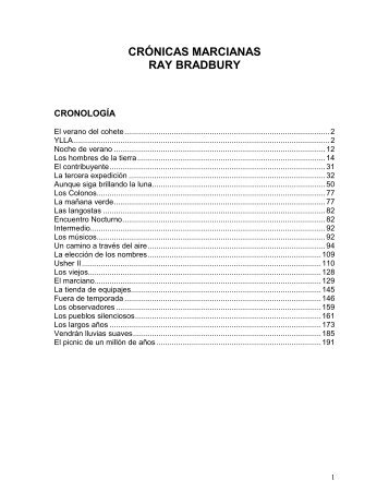 CRÓNICAS MARCIANAS RAY BRADBURY