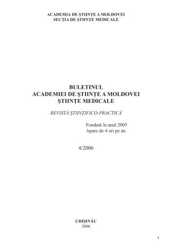 2006, nr. 4 - Academia de Ştiinţe a Moldovei