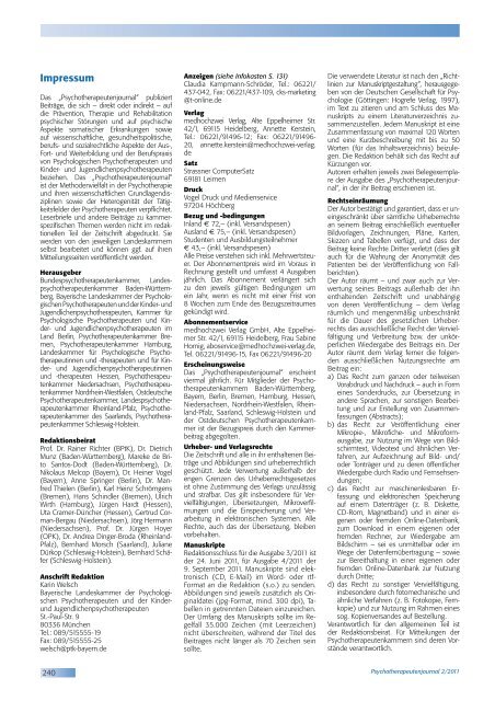 Psychotherapeutenjournal 2/2011 - medhochzwei Verlag GmbH