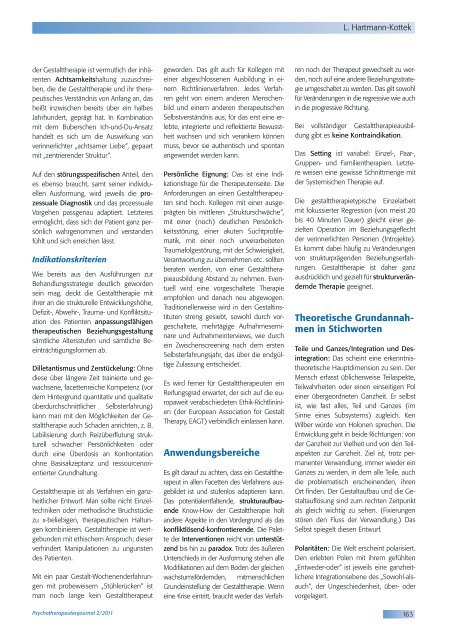 Psychotherapeutenjournal 2/2011 - medhochzwei Verlag GmbH