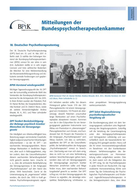 Psychotherapeutenjournal 2/2011 - medhochzwei Verlag GmbH