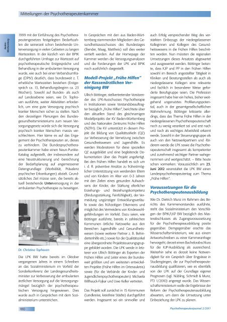 Psychotherapeutenjournal 2/2011 - medhochzwei Verlag GmbH