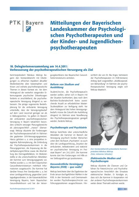 Psychotherapeutenjournal 2/2011 - medhochzwei Verlag GmbH
