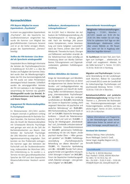 Psychotherapeutenjournal 2/2011 - medhochzwei Verlag GmbH