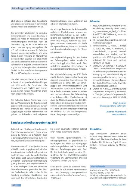 Psychotherapeutenjournal 2/2011 - medhochzwei Verlag GmbH