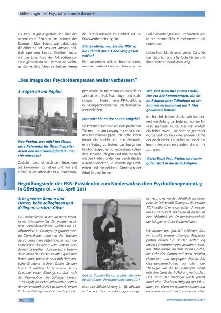 Psychotherapeutenjournal 2/2011 - medhochzwei Verlag GmbH