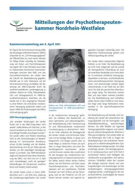 Psychotherapeutenjournal 2/2011 - medhochzwei Verlag GmbH