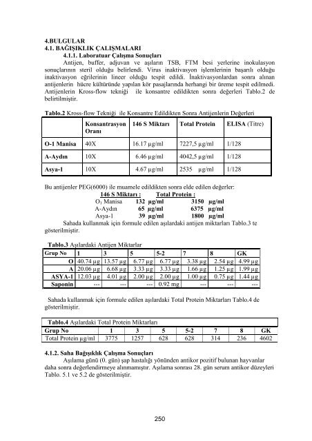 Hayvan Sağlığı Araştırmaları 2009 Yılı Program - Tagem