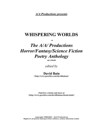 WHISPERING WORLDS - The A/A/ Productions ... - The Poet's Press