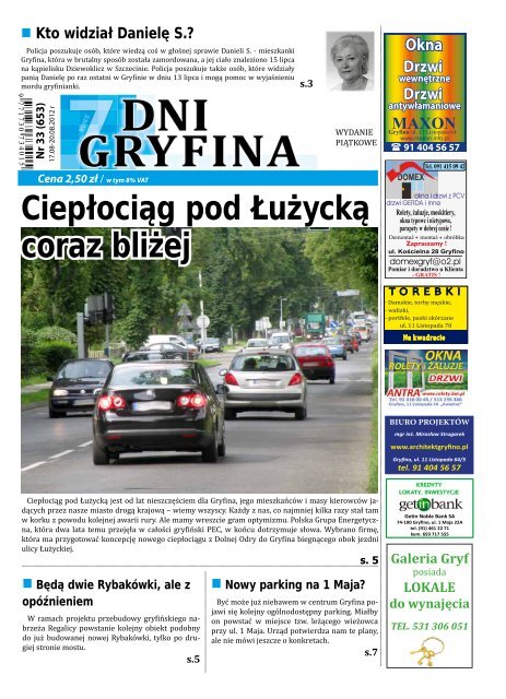 Pobierz nr 33 - Gazeta 7 Dni Gryfina