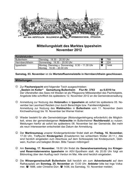 Mitteilungsblatt November 2012 - Ippesheim