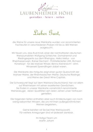 Weinkarte des Hofgut Laubenheimer Höhe (PDF)