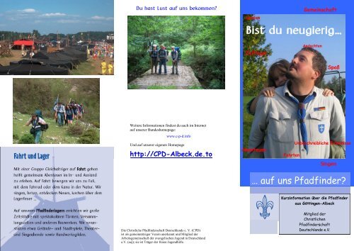 Flyer Christliche Pfadfinder