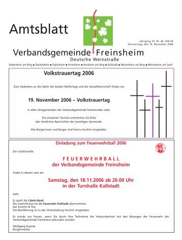 Amtsblatt - Verbandsgemeinde Freinsheim