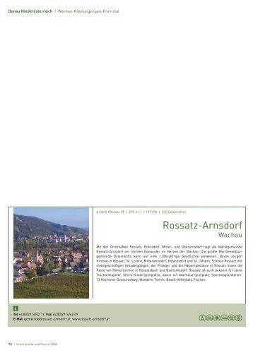 Beherbergungsbetriebe Rossatz-Arnsdorf