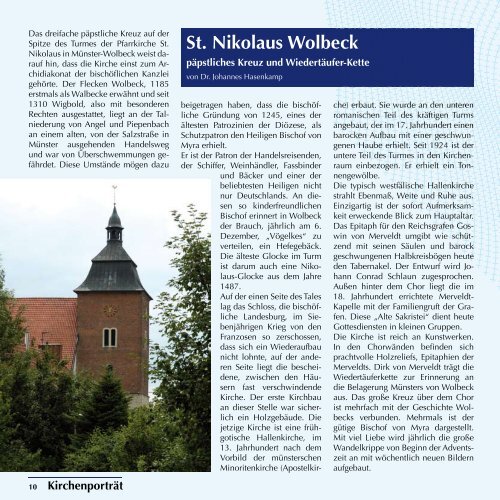 Katholisch in Südost - St. Nikolaus Münster