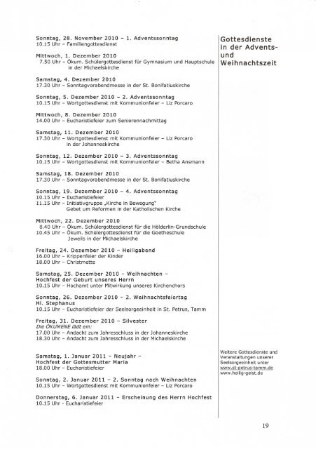 Informationen Nr. 91 - Katholische Kirchengemeinde St. Bonifatius ...