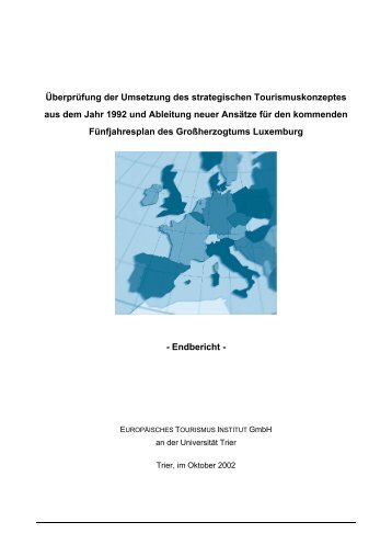 Überprüfung der Umsetzung des strategischen Tourismuskonzeptes