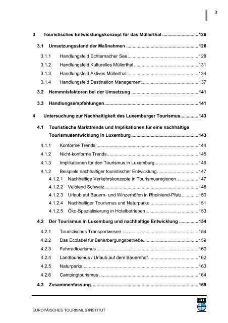 Überprüfung der Umsetzung des strategischen Tourismuskonzeptes