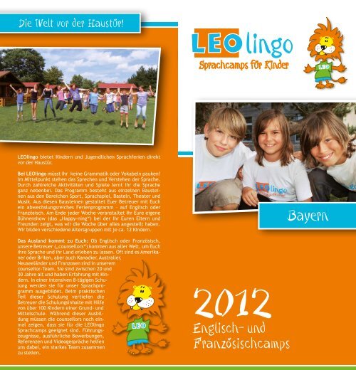 Englisch- und Französischcamps - LEOlingo Sprachcamps für Kinder