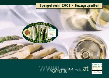 Spargelwein 2002 - Bezugsquellen - Österreich Wein