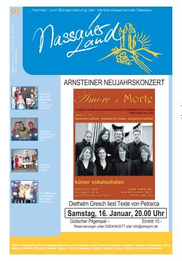 Mitteilungsblatt Ausgabe 2 - 2010 - Verbandsgemeinde Nassau