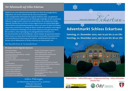 Adventmarkt Schloss Eckartsau - forstalumni.at