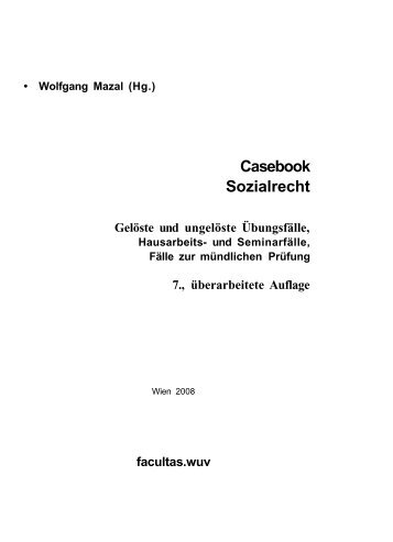 Casebook Sozialrecht Gelöste und ungelöste ... - HTW Berlin