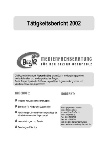Tätigkeitsbericht 2002 - Bezirksjugendring Oberpfalz