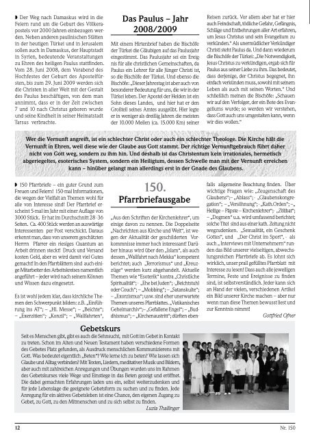 Pfarrbrief 150 - Lebendige Pfarre - St.Jakob Windischgarsten ...