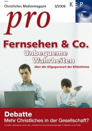 Fernsehen & Co.: Unbequeme Wahrheiten - Medienmagazin pro