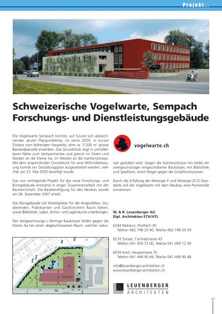 Bauen für die Zukunft - Zentralschweiz 2008 - Lika-Media-Consulting