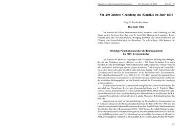 Vor 200 Jahren: Gründung des Konvikts im Jahr 1804