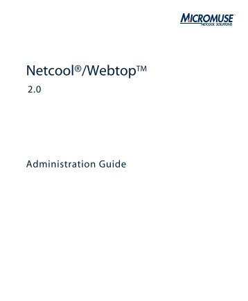 Netcool/Webtop Administration Guide 2.0 - e IBM Tivoli Composite ...