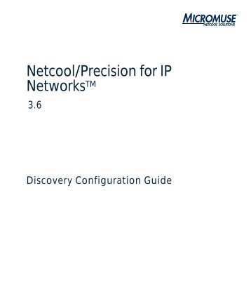 Netcool/Precision IP Discovery Configuration Guide 3.6