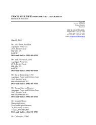 Gillespie Letter on Stray Voltage - Amherst Island Wind Info