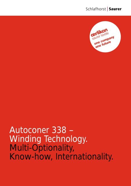 Autoconer 338 – Winding Technology. Multi-Optionality, Know-how ...