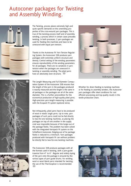 Autoconer 338 – Winding Technology. Multi-Optionality, Know-how ...