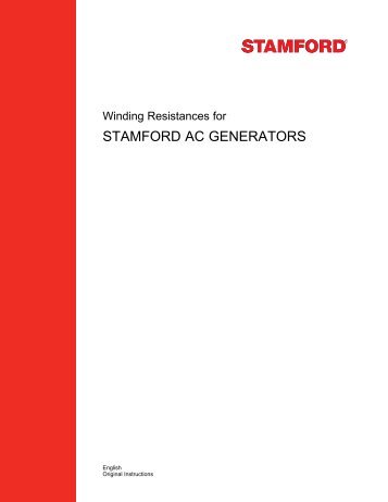 STAMFORD AC GENERATORS - Cummins Generator Technologies