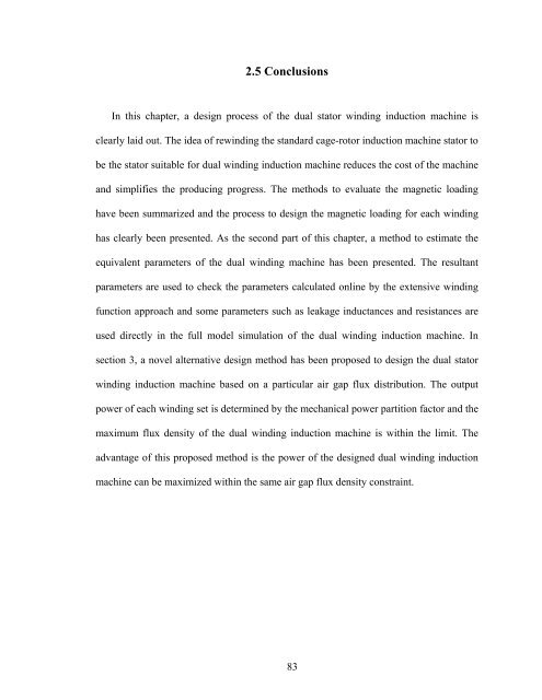 an investigation of dual stator winding induction machines