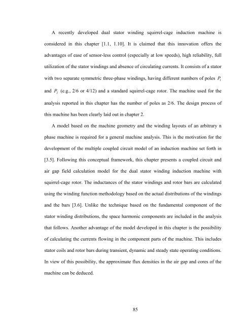 an investigation of dual stator winding induction machines