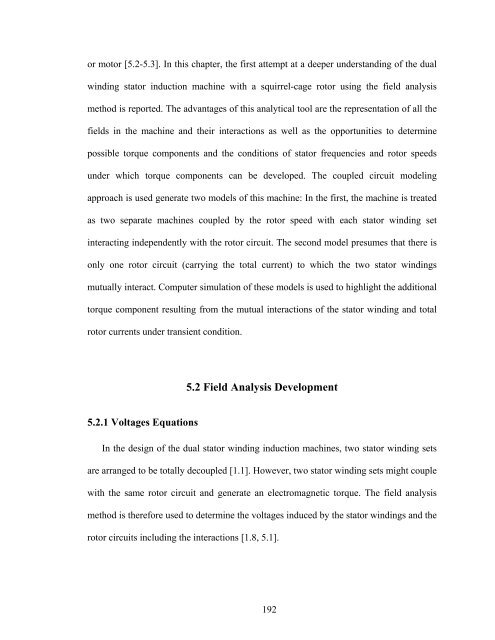 an investigation of dual stator winding induction machines