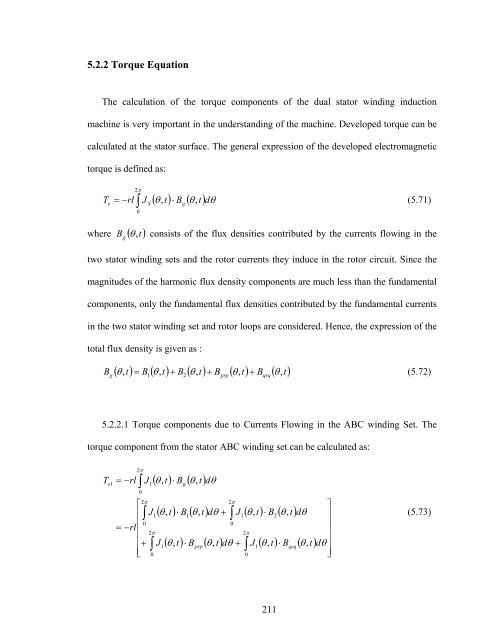 an investigation of dual stator winding induction machines