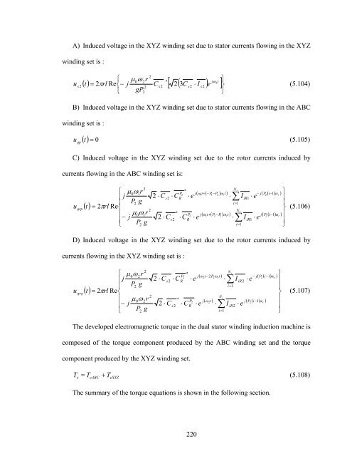 an investigation of dual stator winding induction machines