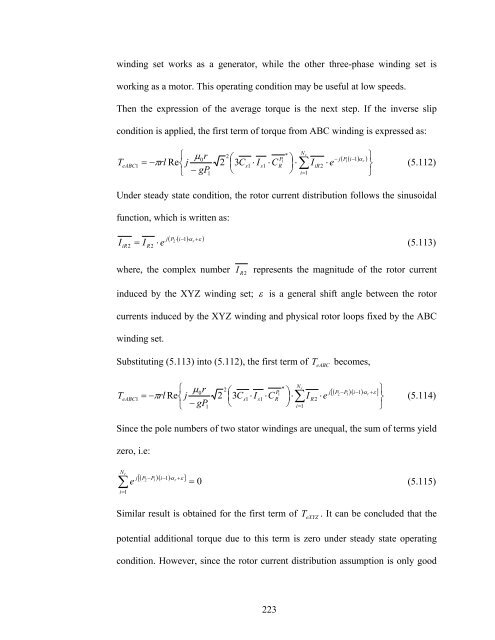 an investigation of dual stator winding induction machines