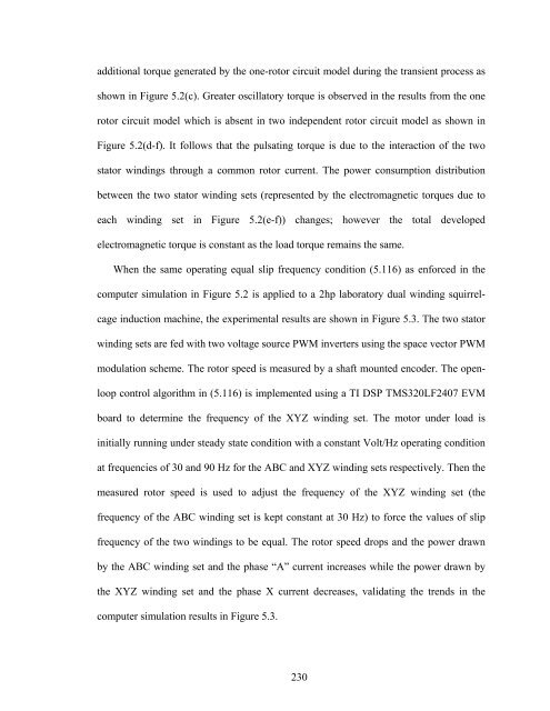 an investigation of dual stator winding induction machines