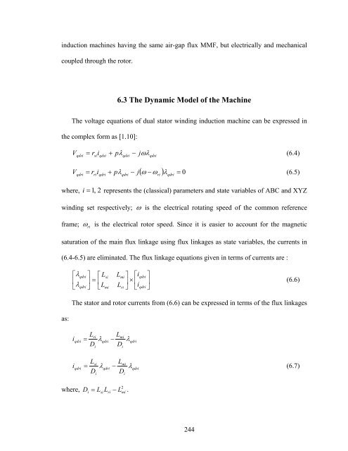 an investigation of dual stator winding induction machines