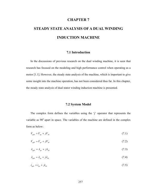 an investigation of dual stator winding induction machines